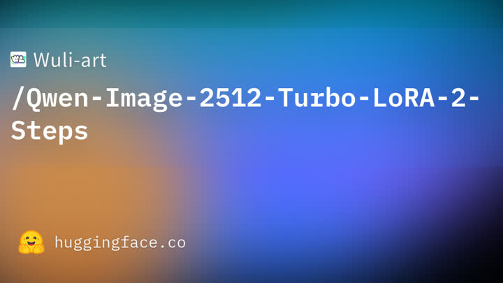 Publication preview for Qwen Image 2512 Turbo LoRA 2 Steps